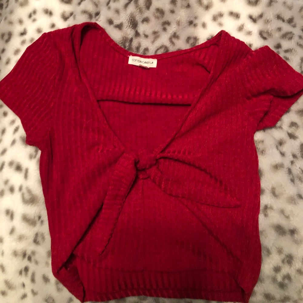 Red dressy tie top